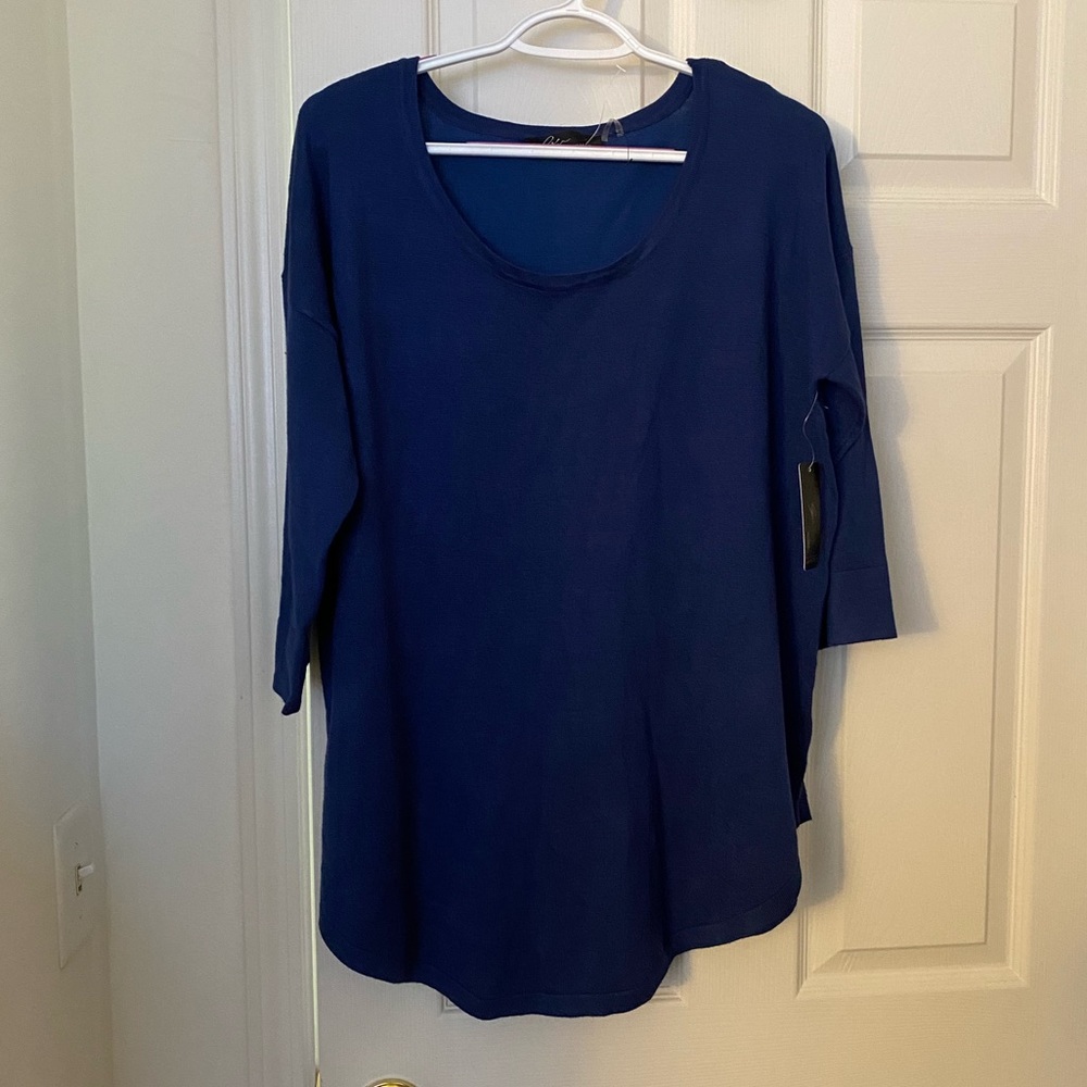 Cyrus Woman Blue Lightweight Sweater Size 1X NWT